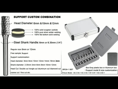 Ensemble de broyeurs de carbure de tungstène pour le polissage de précision, le polissage, la mise en forme et le débrisage