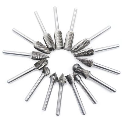 Un bon prix. Forme conique avec rayon de carbure de tungstène rotatif double coupe pour outils Burr plastique générique Carbide Burr en ligne