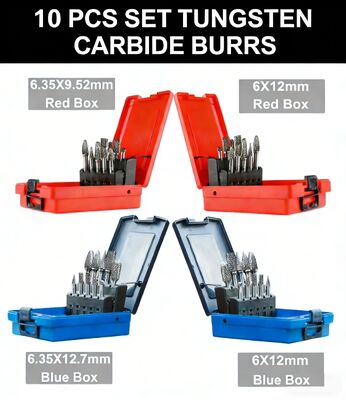 Un bon prix. 10 pièces Fraises Carbure Set Outils 6mm 1/4