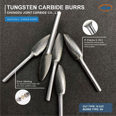 Un bon prix. Meules rotatives en carbure de tungstène fritté à double taille pour meuleuses d'angle et polissage de métal à tige de 1/4